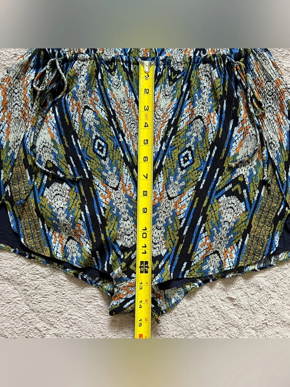 Free People Dream All Night Romper Boho Tribal ZigZag Geometric Retro Sz S
